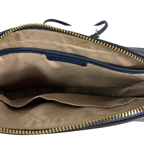 Michael Kors Jet Set Large East/West Saffiano Leather Crossbody Bag Chain Strap - Picture 11 of 13